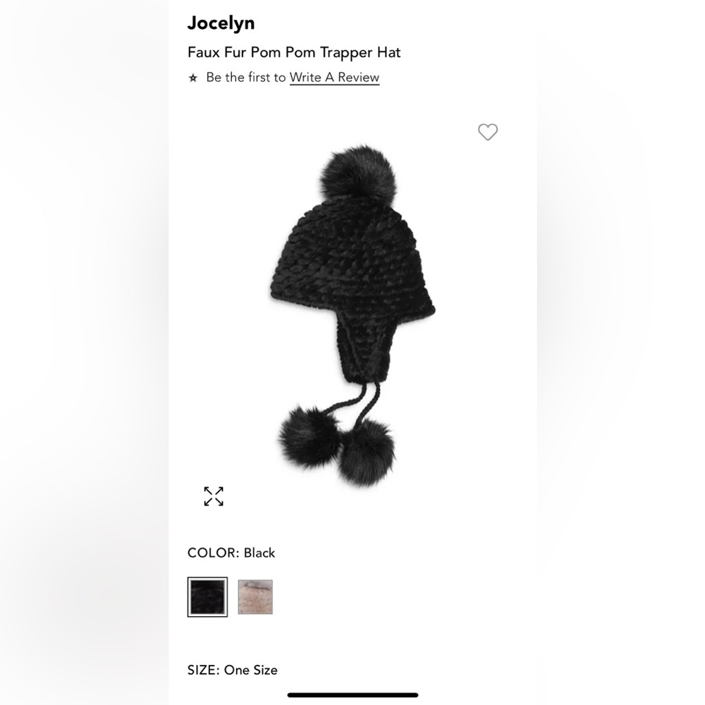 Jocelyn Faux Fur Pom Pom Trapper Hat